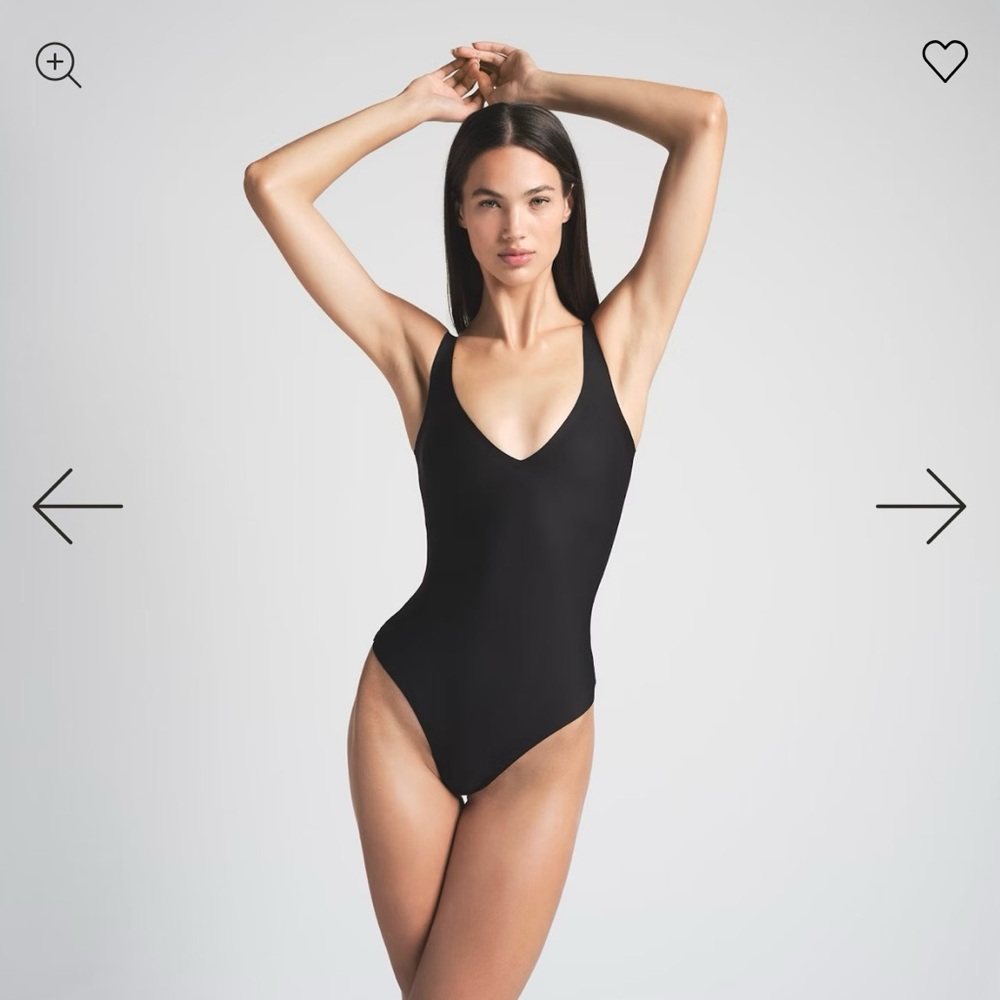 SKIMS Naked Plunge Thong Bodysuit